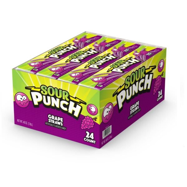 Sour Punch - Grape Straws