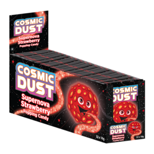 Cosmic Dust Supernova Strawberry Popping Candy 0.35oz (10g) - Pack of 32