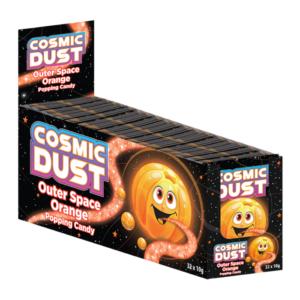 Cosmic Dust Outer Space Orange Popping Candy 0.35oz (10g) - Pack of 32