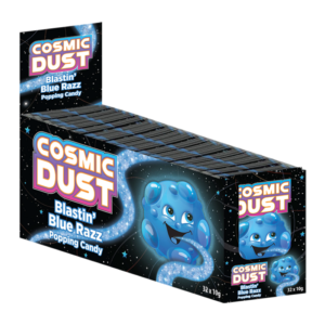 Cosmic Dust Blastin' Blue Razz Popping Candy 0.35oz (10g) - Pack of 32