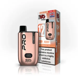 Peach Ice - IVG Pro 10K Vapes (Pack of 5)