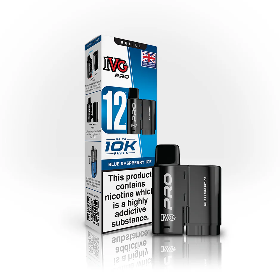 Blue Raspberry Ice - IVG Pro 10K Pods (Pack of 5)