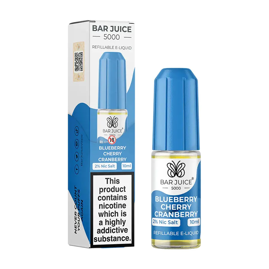 Blueberry Cherry Cranberry Nic Salt E-Liquid by Bar Juice 5000 - 10mg