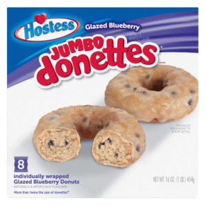 Hostess Jumbo Donettes Glazed BlueBerry USA (8 Pack - 454g)