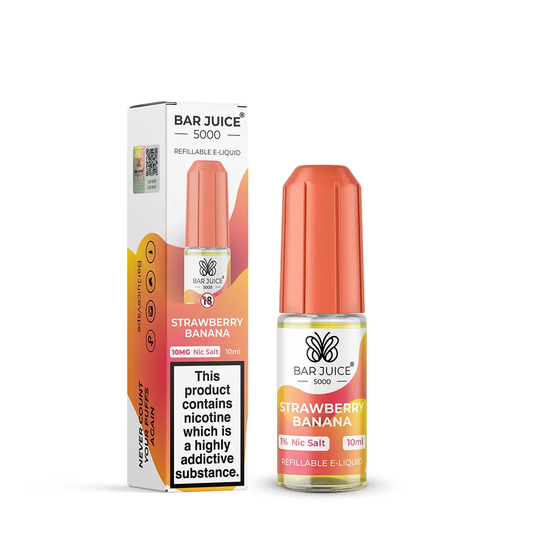 Strawberry Banana Nic Salt E-Liquid by Bar Juice 5000 - 10mg