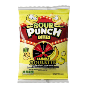 Sour Punch Bites Banana Roulette - 5oz (142g)- Pack of 12
