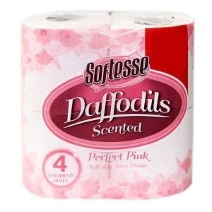 DAFFODILS - Perfect Pink Toilet Paper Rolls 4 x 10