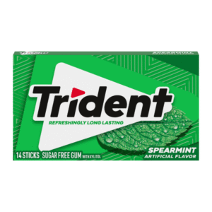 Trident Spearmint Sugar Free Gum - 14 Stick (Pack of 12)