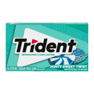 Trident Minty Sweet Sugar Free Gum - 14 Stick (Pack of 12)