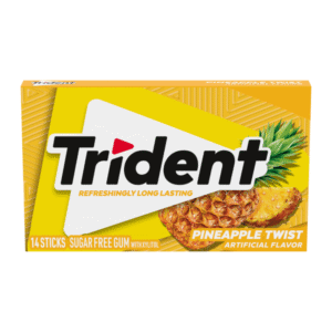 Trident Pineapple Sugar Free Gum - 14 Stick (Pack of 12)
